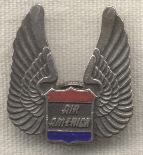 US AMERICAN AIR AMERICA ICCS CIA AIRLINES PILOT CAP BADGE BULLION WIRE VIETNAM 