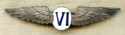Ext. Rare mid-30's HANGER SIX Pilot Instructor Wing in Sterling