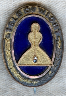 Very Cool Victorian England Era Secret Society Badge From the Isle Of Wight