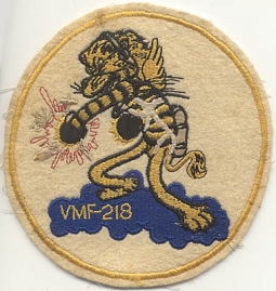 WWII USMC VMF 218 Patch