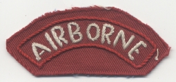 Very Rare CBI-Made US Army Airborne Tab for Glider-Borne Engineers Attached to 10th AF