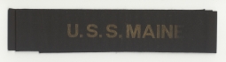 Very Rare Spanish-American War-Era USS Maine Cap Tally