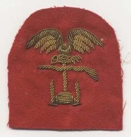 Very Rare WWII US Navy Amphibious Troops Theatre-Made Patch in Bullion