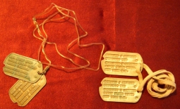 Unique Pair of WWII Army Dog Tags with Baroness Listed as Next of Kin