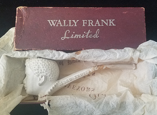 Great Vintage 1910's-20's Negro Head Clay Pipe  Sold by Tobacconist Wally Frank in the 1940'