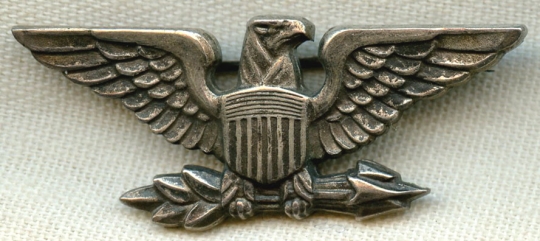 WWII US Army Colonel 'War Eagle' Insignia by Luxenberg