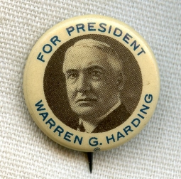 1920 Warren Harding Presidential Campaign (Republican) Pin
