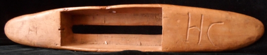Cool Mid-Late 19th Century Weaving Shuttle, Hand-Carved in the "Canoe" Style