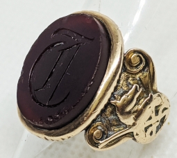 Ext. Rare 14K USMA West Point 1880 Class Ring of eventual Major Pierce M. B. Travis