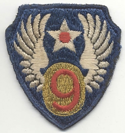 WWII AAF 9th Air Force English-made Patch