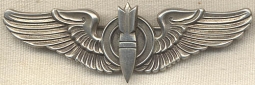WWII USAAF Bombardier Wing in Sterling with Upside-Down Meyer Maker's Mark