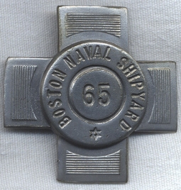 World War I Boston (Massachusetts) Naval Shipyard Fire Badge