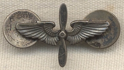 WWII CAP Collar Insignia in Sterling