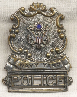 1930's - WWII Portsmouth (New Hampshire) Navy Yard Police Hat Badge