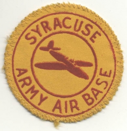 WWII USAAF Syracuse (New York) Army Air Base Patch