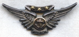 Nice Sterling WWII US Navy Air Crew Wing by Amico