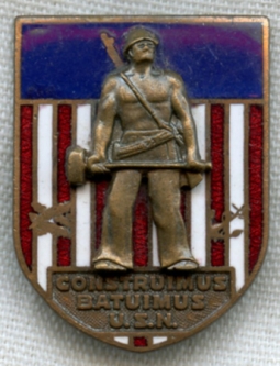 Early WWII USN Seabees Enameled Badge
