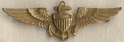 Early WWII USN Pilot Wing by H+H "Imperial"