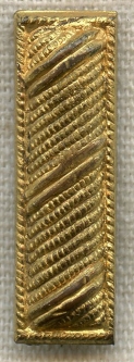 WWI US Army 2nd Lieutenant Bar Hat Pin with Alternating Striped Pattern