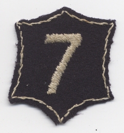 WWI US Army 7th Corps Shoulder Patch<p> NO LONGER AVAILABLE