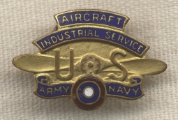 Numbered WWI Aircraft Factory Worker Badge by Whitehead & Hoag