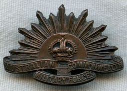 WWI Australian Commonwealth Military Forces Collar Insignia by Stokes & Sons