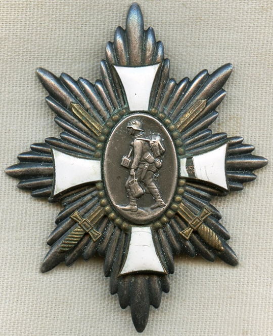 Salty WWI German Veterans Field of Honor Badge  from Hamburg 1920's