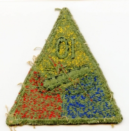 WWII US Army 10th Armored (aka "Tiger") Division Green Back Shoulder Patch