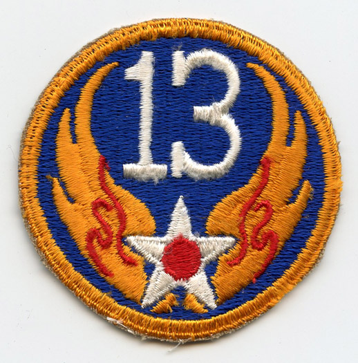 WWII USAAF 10th Air Force Patch Well Used: Flying Tiger 