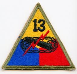 WWII US Army 13th Armored Division Patch
