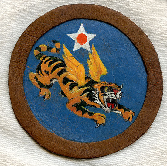 Classic WWII Hand-Painted CATF (Early 14th AF) Leather Jacket Patch ...
