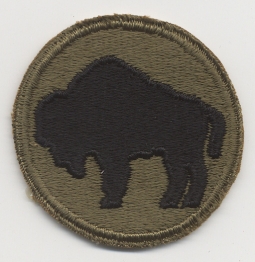 Rare Variant of US Army 92nd Infantry Division Shoulder Patch with Olive Drab Border