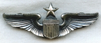 Nice WWII USAAF Sr. Pilot Wing by Josten with Unusual Maker's Mark Placement