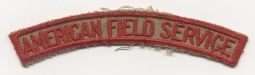 WWII Shoulder Tab for American Field Service in N. Africa