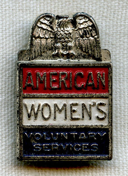 WWII American Women's Voluntary Services Collar Insignia