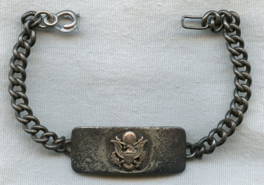 WWII US Army Sterling ID Bracelet Named to Harry Schubach