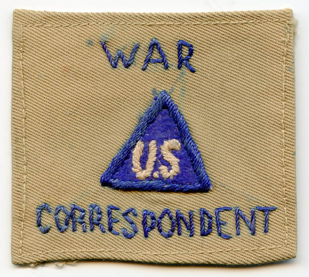 Official U.S War Correspondent Patch Ecusson 