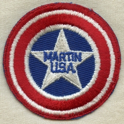 Scarce WWII Glenn L. Martin Aircraft Co. Factory Worker Patch