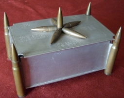 WWII German POW "Trench Art" Box From Prisoner War Encampment (PWE) #16 in France