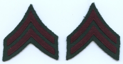 WWII Massachusetts State Guard Corporal Stripes