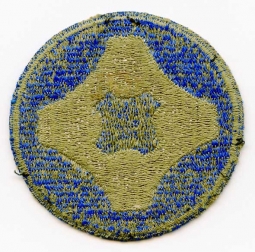 WWII Green Back Patch for US Army 4th Service Command