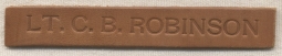 WWII Leather Name Strip for A-2 Jacket of Lt. C.B. Robinson