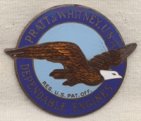 WWII Pratt & Whitney Aircraft Engine Nose Case Plaque