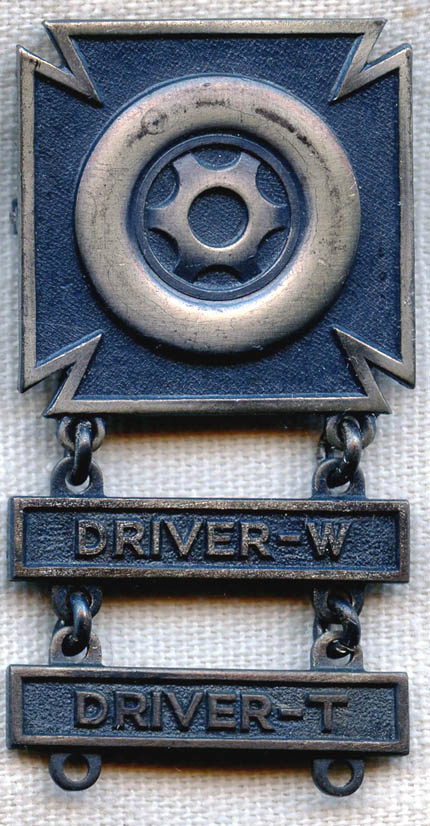 WWII US Army Proficiency Badge for Driver Qualified on Wheeled ...