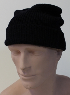 Rare WWII US Navy Sailor's Watch Cap in Knitted Dark Blue Wool. Medium - Large Size.