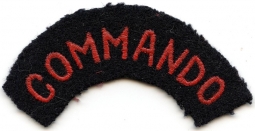 WWII UK Commando Shoulder Arc - Possibly European Made - Worn, Removed from Uniform