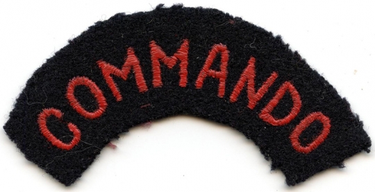 WWII UK Commando Shoulder Arc - Possibly European Made - Worn, Removed from Uniform