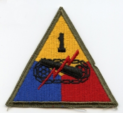 WWII US Army 1st Armored Division (Old Ironsides) Shoulder Patch