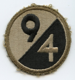 WWII US Army 94th Division (Pilgrim Division) Shoulder Patch