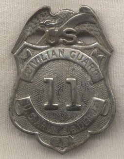 WWII US Civilian Guard Badge from Puerto Rico Air Depot